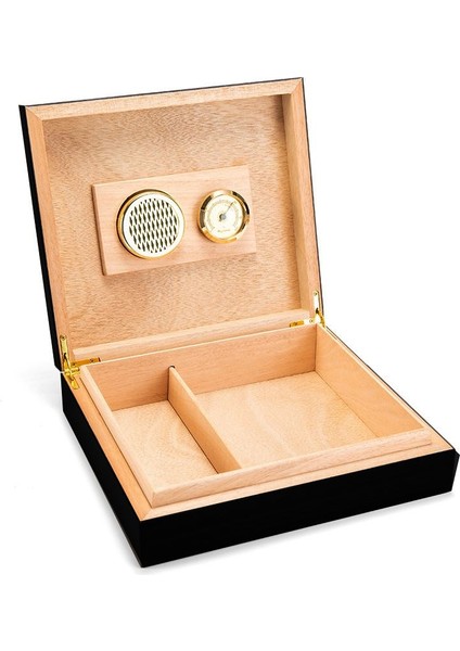 Mat Siyah Sedir Ağacı Humidor Puro Kutusu RD28 modelleri
