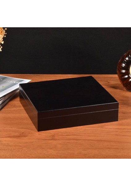 Mat Siyah Sedir Ağacı Humidor Puro Kutusu RD28 fırsatları