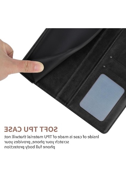 Oneplus Nord Ce4 Deri Cüzdan Kickstand Için Flip Case-Dayanıklı Kapak (Yurt Dışından)