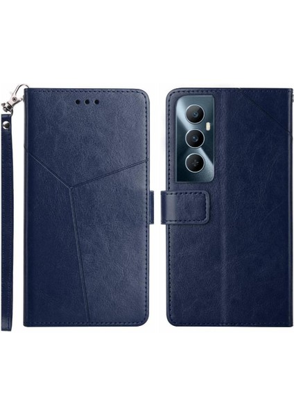 Realme C65 4g Flip Kapak Kitap Katlanır Kickstand Için Flip Case-Dayanıklı Tpu (Yurt Dışından)