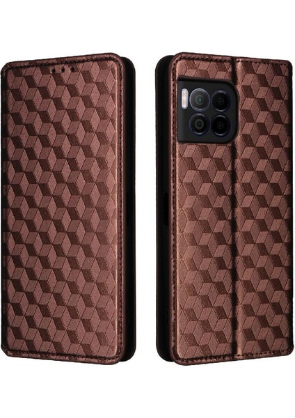 T-Mobile Revvl 7 Pro 5g Manyetik Kapatma Kart Yuvaları Tutucu 3D Pu Için Kılıf (Yurt Dışından)