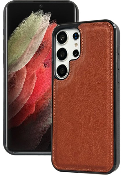 Samsung Galaxy S21 Ultra 5g Için Sığır Derisi Dokulu Telefon Kılıfı (Yurt Dışından)