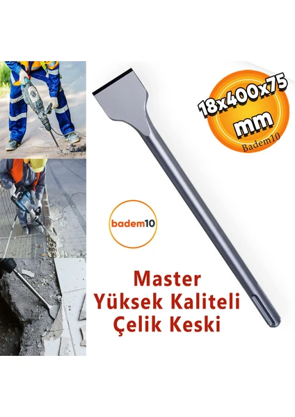 Sds Max Geniş Ağızlı Keski 18 mm x 400 mm x 75 mm