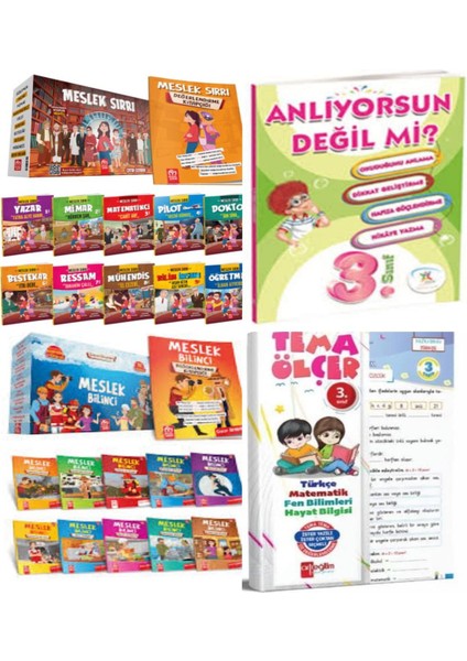 3 ve 4. Sınıflar Için Meslek Sırrı Hikaye+Meslek Bilinci Hikaye Serisi +Yaprak Test ve Anlıyorsun Değil Mi?