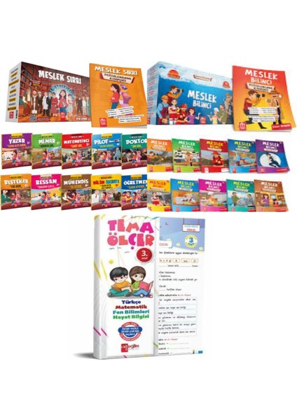 3 ve 4. Sınıflar Için Meslek Sırrı Hikaye+Meslek Bilinci Hikaye Serisi ve Yaprak Test