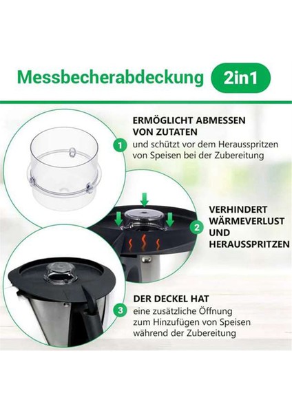 Thermomix Tm6 Tm5 Blender Için Yedek Pişirme Kapağı Ölçüm Kabı Dozaj Kapağı Sızdırmazlık Kapağı + Kolu Kelepçe Kapağı (Yurt Dışından) indirimleri