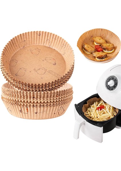 100 Adet Hava Fritöz Gömlekleri, Hava Fritöz Tek Kullanımlık Kağıt Astar, Pişirme Kavurma Için Gıda Sınıfı Parşömen Kağıdı, Pişirme Kağıdı (Yurt Dışından)