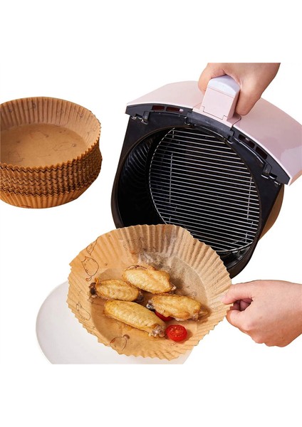 100 Adet Hava Fritöz Gömlekleri, Hava Fritöz Tek Kullanımlık Kağıt Astar, Pişirme Kavurma Için Gıda Sınıfı Parşömen Kağıdı, Pişirme Kağıdı (Yurt Dışından)