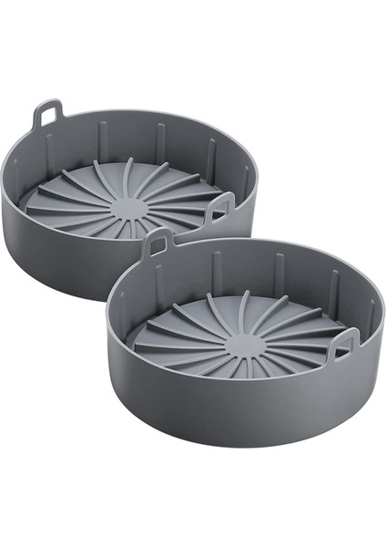 2 Parça Hava Fritöz Silikon Pot Silikon Kase Hava Fritözler Fırın Aksesuarları Astar Kağıdının Değiştirilmesi, 7.5 Inç (Yurt Dışından)