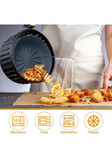 2 Parça Hava Fritöz Silikon Pot Silikon Kase Hava Fritözler Fırın Aksesuarları Astar Kağıdının Değiştirilmesi, 7.5 Inç (Yurt Dışından) modelleri