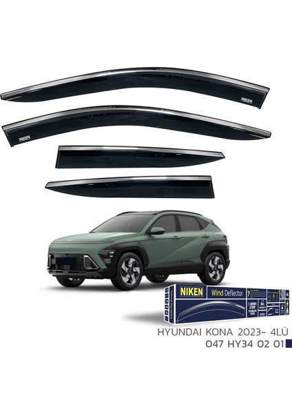 Hyundai Kona 2023 ve Sonrası Kromlu Cam Rüzgarlığı