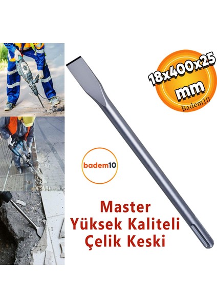 Sds Max Geniş Ağızlı Keski 18 mm x 400 mm x 25 mm