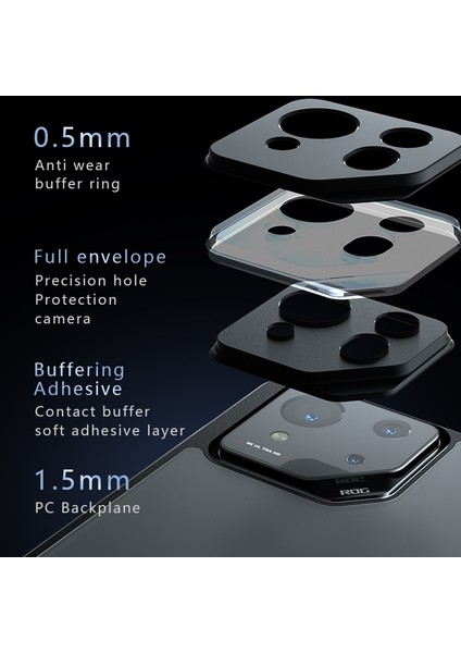 Asus Rog Phone 8 Için Pc Hibrit Tpu Telefon Kılıfı (Yurt Dışından) modelleri