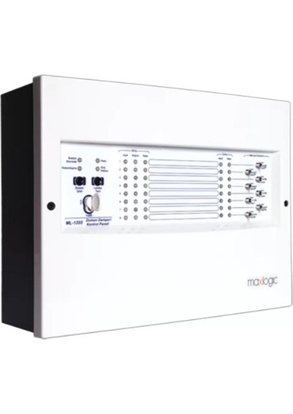 ML-1355/M Akıllı Adresli Duman Damperi Kontrol Paneli, Toggle Switch Kartlı Programlanabilir 8 Giriş, 8 Çıkış, Marin Sertifikalı