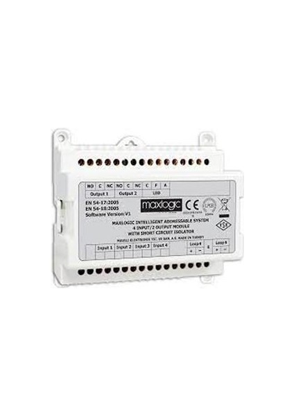ML-1338.SCI/M Akıllı Adresli Siren Kontrol Modülü, 8 Çıkışlı, Kısa Devre Izolatörlü, Marin Sertifikalı