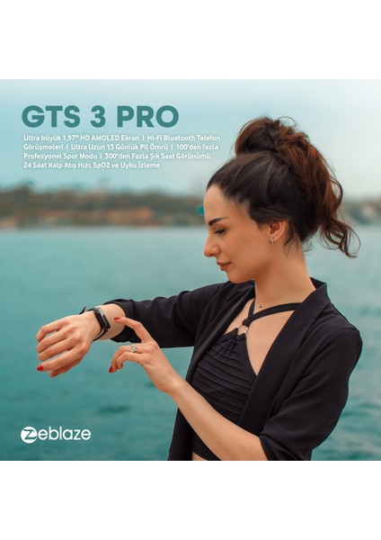 Zeblaze Gts 3 Pro İnci Beyazı Akıllı Saat - 1.97'' Amoled Ekran, Kadın Sağlığı Takibi