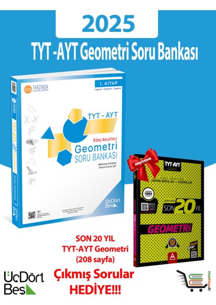 345 - Tyt-Ayt 2025 Model Geometri Soru Bankası Öıkmış Sorular Hediyeli!