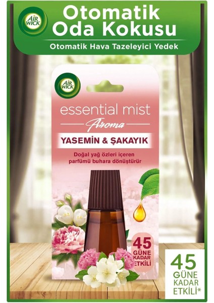 Aır Wıck Elektrikli Oda Kokusu Essentıal Aroma Mıst Yedek Şişe Yasemin Şakayık