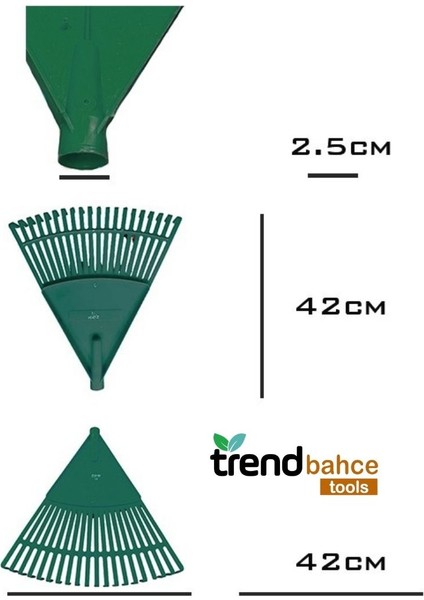 Trend Bahçe Plastik Yeşil Bahçe Tırmığı