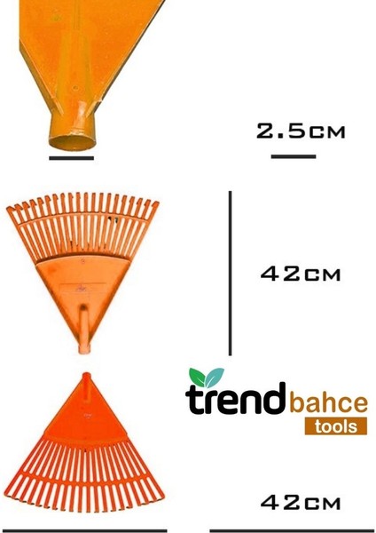 Trend Bahçe Plastik Turuncu Bahçe Tırmığı (1 Adet)