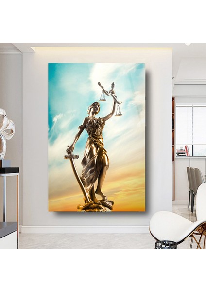 Themis Heykeli Cam Tablo | Hediyelik, Dekoratif, Ofis, Mutfak indirimleri