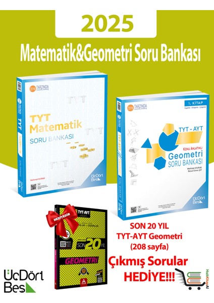 345 -2025 Model Tyt Matematik ve Geometri Soru Bankası Öıkmış Sorular Hediyeli!