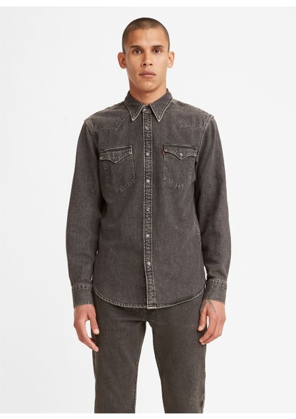 Levis Siyah Erkek Normal Denim Gömlek Barstow Western Standard Black Wash Beden: L