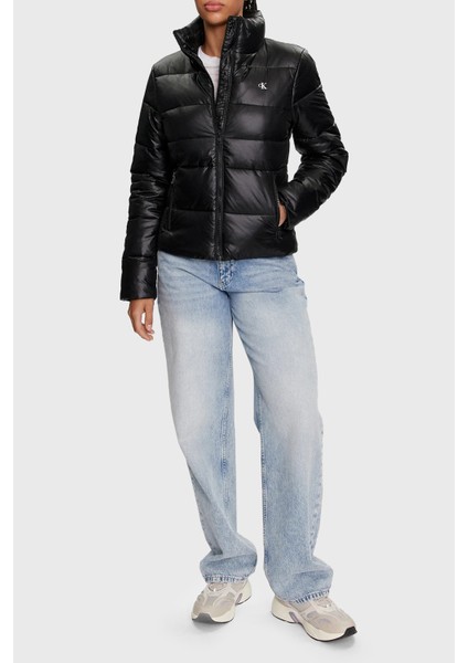 Slim Fit Dik Yaka Şişme Mont J20j223580beh Bayan Mont J20j223580 Beh