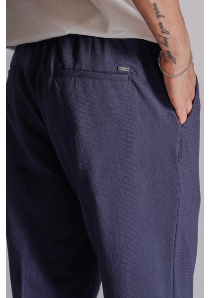 Erkek Yandan Cepli Beli Lastikli Slim Fit Chino Pantolon Lacivert indirimleri