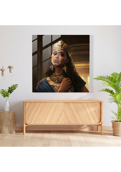 Regal Eternity Cam Baskı - Gerçekçi Kleopatra Portresi Cam Duvar Tablosu, 30 x 30 cm fiyatları