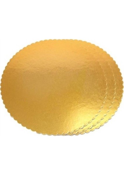 Turta Pasta Servis Altlığı Kalın Altın Gold (50 Veya 100) Adet x (18-20-22-24-26 Cm)