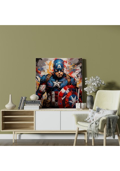 Marvel Sembolizmi Kanvas Tablo, 30 x 30 cm fiyatları