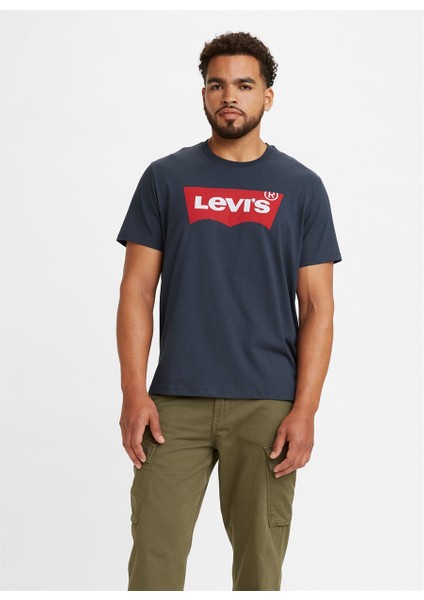 Levis Erkek Lacivert Bisiklet Yaka T-Shirt Beden: S