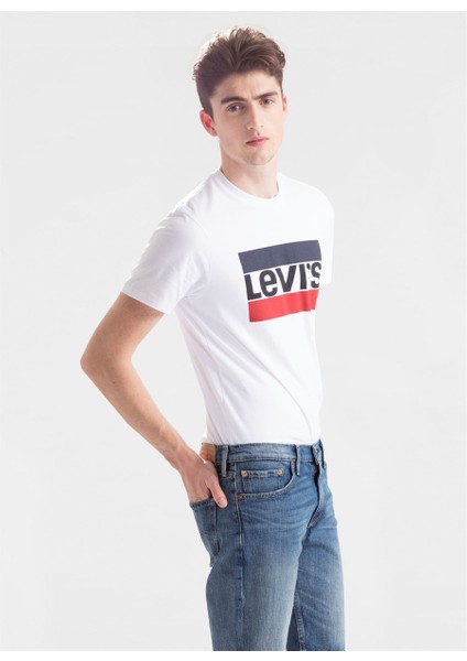 Levis Bisiklet Yaka Beyaz Erkek T-Shirt Beden: 2xl