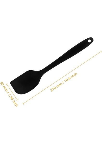 Silikon Spatula, Bpa Içermez ve 480°F Isıya Dayanıklı, Pişirme, Fırınlama ve Karıştırma Için Yapışmaz Kauçuk Mutfak Spatulaları (L, Siyah) (Yurt Dışından)