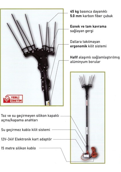 Zeytin Hasat Makinesi 750W Sensörlü 2024 Yeni̇ Nesil