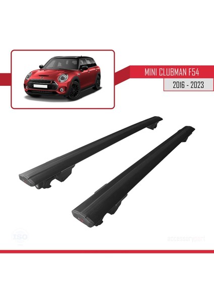 Mini Clubman 2016-2023 Arası ile Uyumlu Hook Model Anahtar Kilitli Ara Atkı Tavan Barı Siyah fırsatları