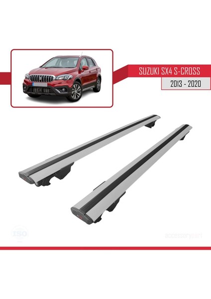 Suzuki Sx4 S-Cross 2013-2020 Arası ile Uyumlu Hook Model Anahtar Kilitli Ara Atkı Tavan Barı Gri fırsatları