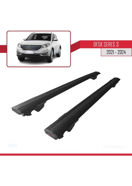 Dfsk Seres 3 2021 ve Sonrası ile Uyumlu Hook Model Anahtar Kilitli Ara Atkı Tavan Barı Siyah fırsatları