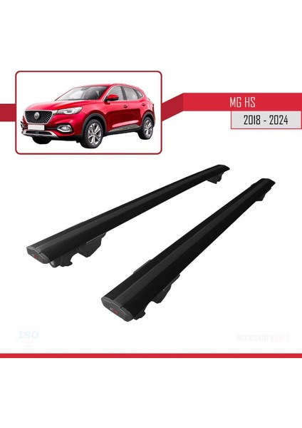 Mg Hs 2018 ve Sonrası ile Uyumlu Hook Model Anahtar Kilitli Ara Atkı Tavan Barı Siyah fırsatları