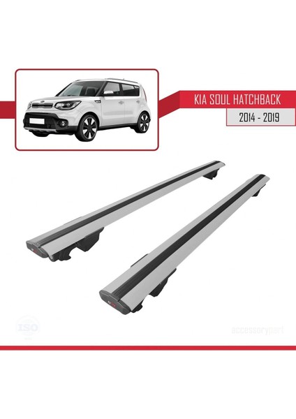 Kia Soul 2014-2019 Arası ile Uyumlu Hook Model Anahtar Kilitli Ara Atkı Tavan Barı Gri fırsatları