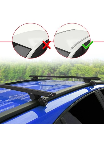 Ford Ranger 2011-2022 Arası ile Uyumlu Hook Model Anahtar Kilitli Ara Atkı Tavan Barı Siyah