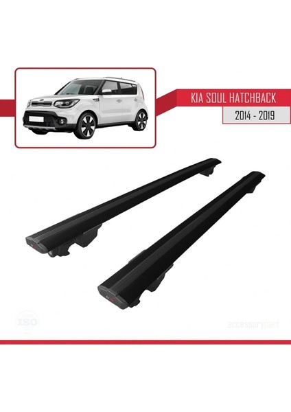 Kia Soul 2014-2019 Arası ile Uyumlu Hook Model Anahtar Kilitli Ara Atkı Tavan Barı Siyah fırsatları
