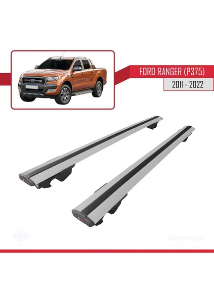 Ford Ranger 2011-2022 Arası ile Uyumlu Hook Model Anahtar Kilitli Ara Atkı Tavan Barı Gri fırsatları