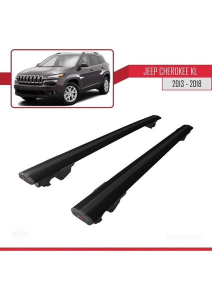 Jeep Cherokee 2013-2018 Arası ile Uyumlu Hook Model Anahtar Kilitli Ara Atkı Tavan Barı Siyah fırsatları