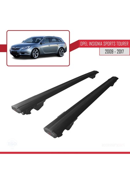 Opel Insignia Sports Tourer 2009-2017 Arası Hook Model Anahtar Kilitli Ara Atkı Tavan Barı Siyah fırsatları