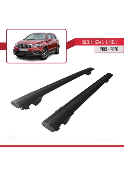 Suzuki Sx4 S-Cross 2013-2020 Arası ile Uyumlu Hook Model Anahtar Kilitli Ara Atkı Tavan Barı Siyah fırsatları