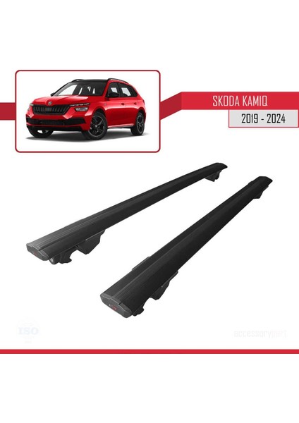 Skoda Kamiq 2019 ve Sonrası ile Uyumlu Hook Model Anahtar Kilitli Ara Atkı Tavan Barı Siyah fırsatları