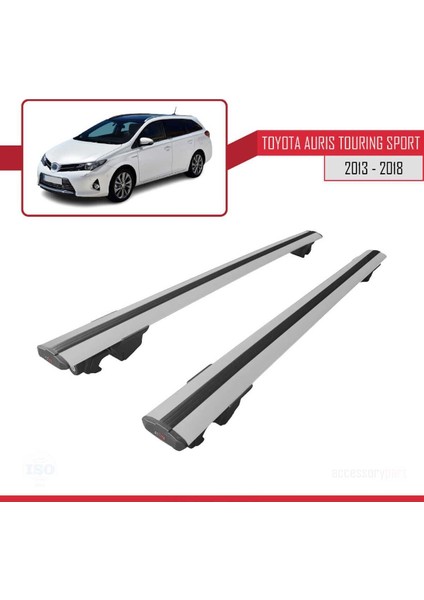 Toyota Auris Touring Sport 2013-2018 Arası Hook Model Anahtar Kilitli Ara Atkı Tavan Barı Gri fırsatları