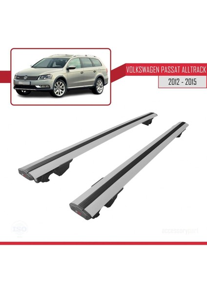 Volkswagen Passat Alltrack 2012-2015 Arası Hook Model Anahtar Kilitli Ara Atkı Tavan Barı Gri fırsatları